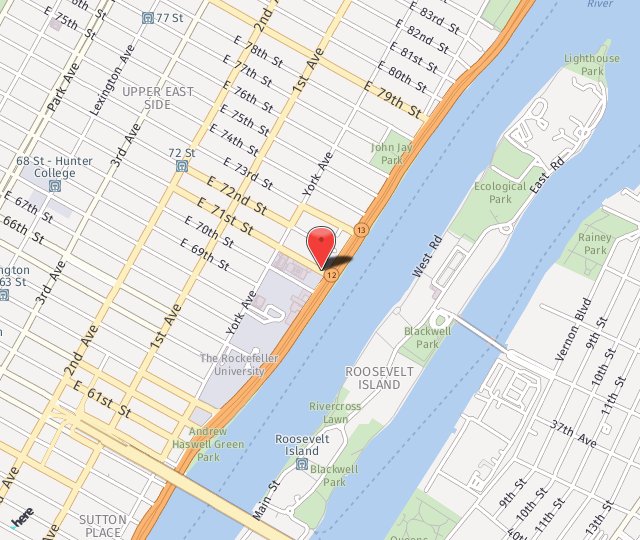 Location Map: 541 East 71st St. New York, NY 10021
